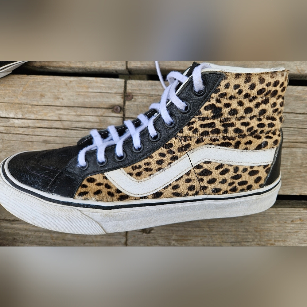 Vans LEOPARD Sk8-Hi Shoes  Womens Size9, Mens 7.5 ANIMAL PRINT HIGH TOPS